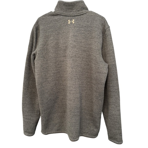 Under Armour Brown Heather 1/4 Snap Fleece Pullover Loose Fit XL - Picture 3 of 6